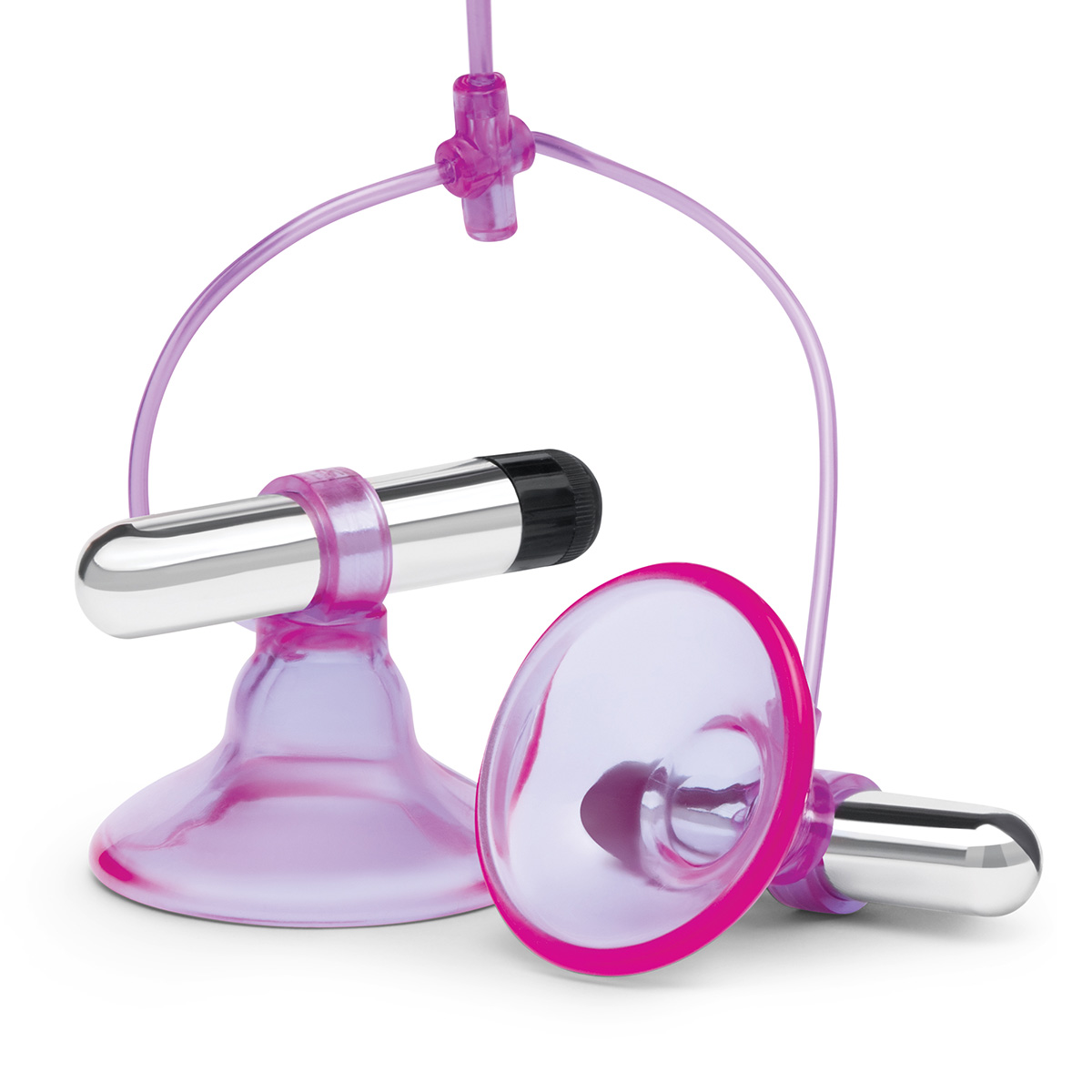 Lux Fetish Вибромассажер с вакуумной стимуляцией Vibrating Nipple Suckers with Quick Release