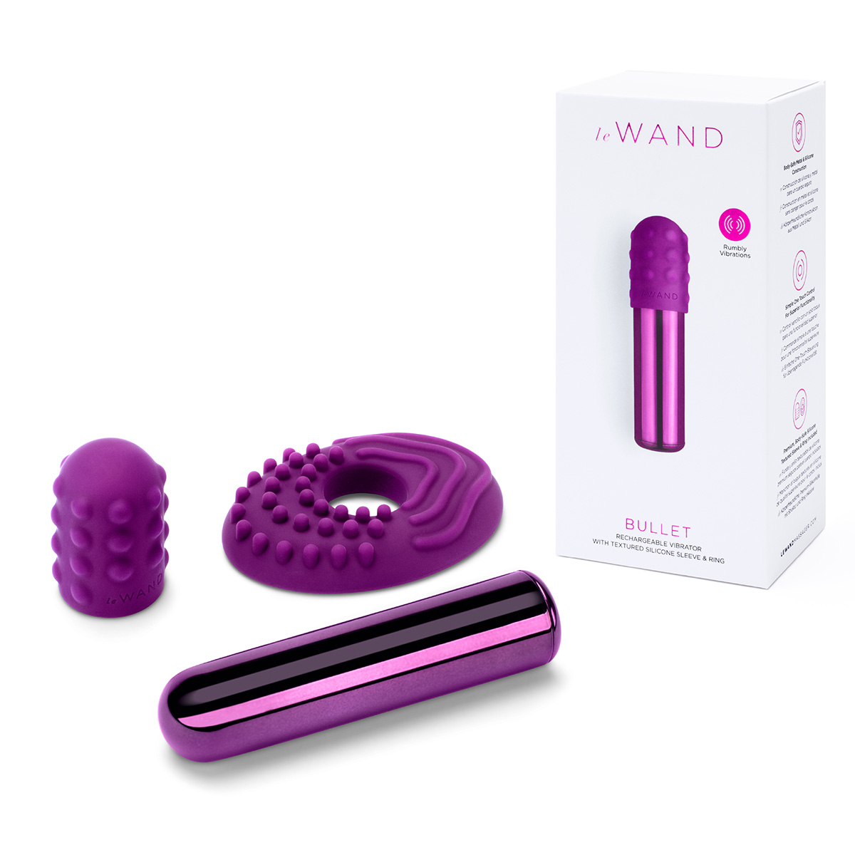 le WAND Люксовый мини-вибратор le WAND Bullet вишневый