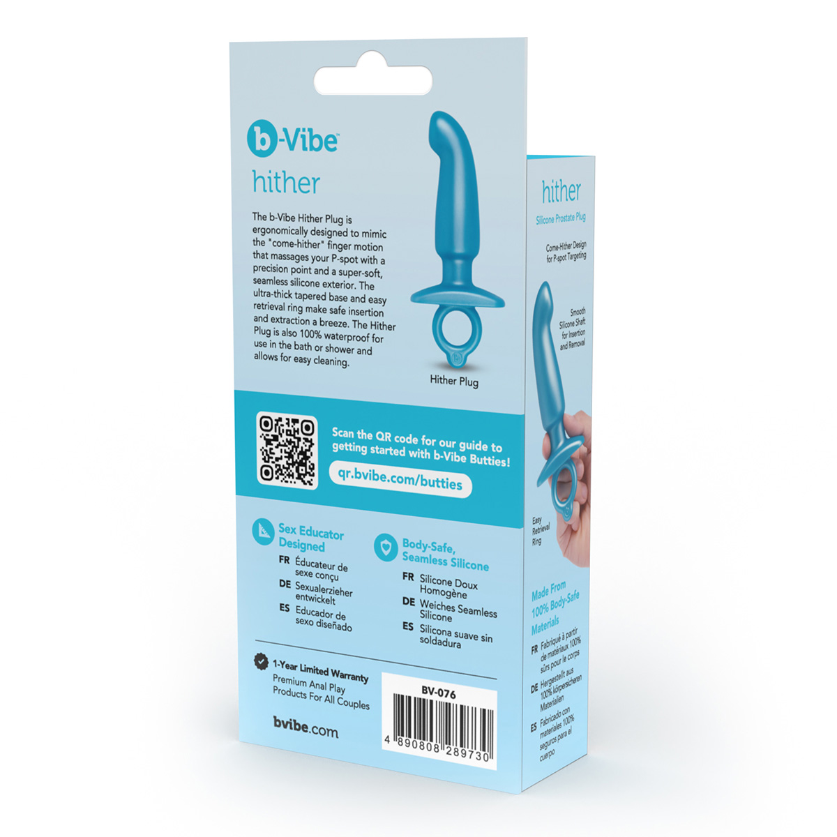 b-Vibe Анальный плаг для простаты из силикона HITHER PLUG