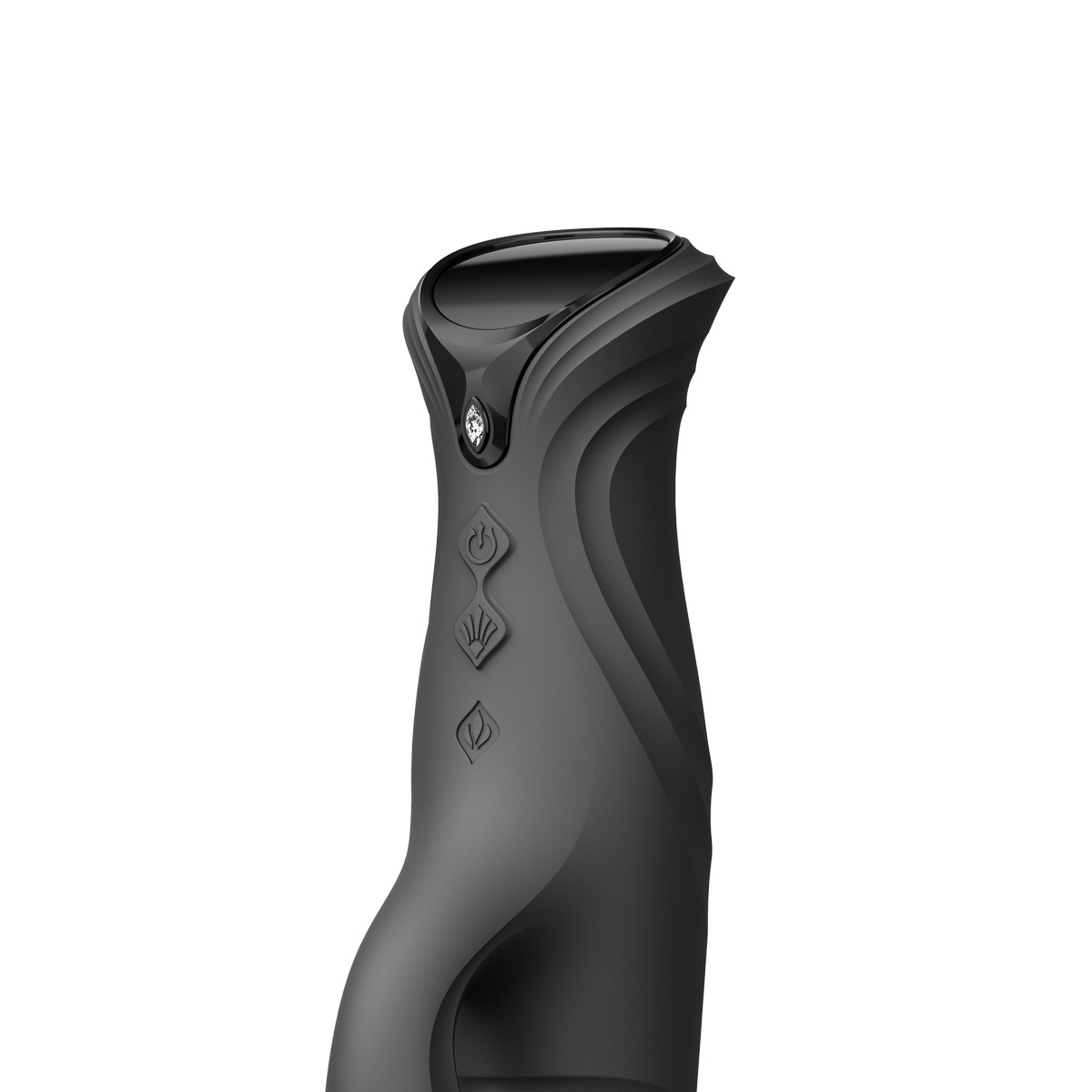 Интерактивный вибростимулятор-кролик с поступательными движениями и нагревом Mose 2, чёрный