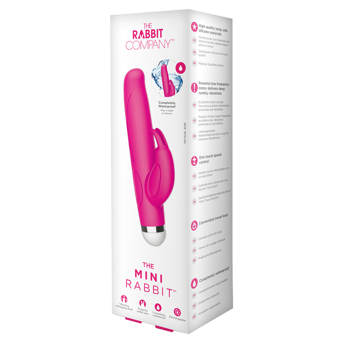 The Rabbit Company Розовый кролик с клиторальным стимулятором MINI RABBIT