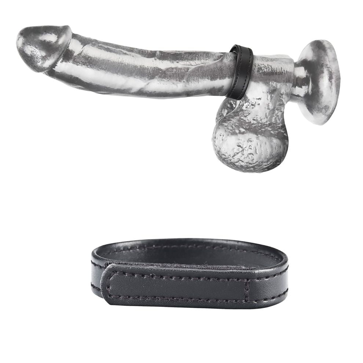 BlueLine Кольцо на пенис из искусственной кожи на липучке VELCRO COCK RING
