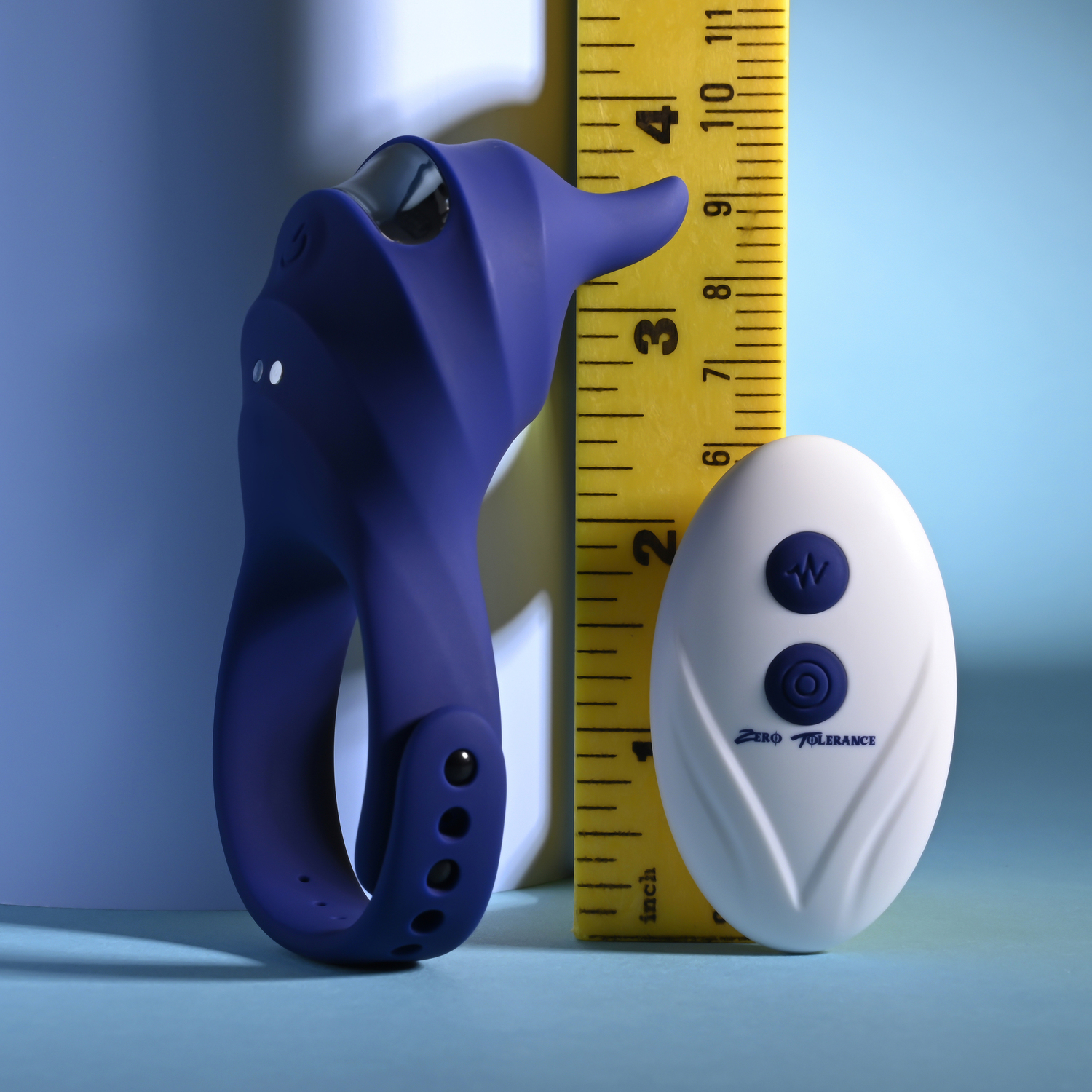 Эрекционное вибро-кольцо с клиторальной подушечкой и пультом ДУ Adjustable Fun Ring