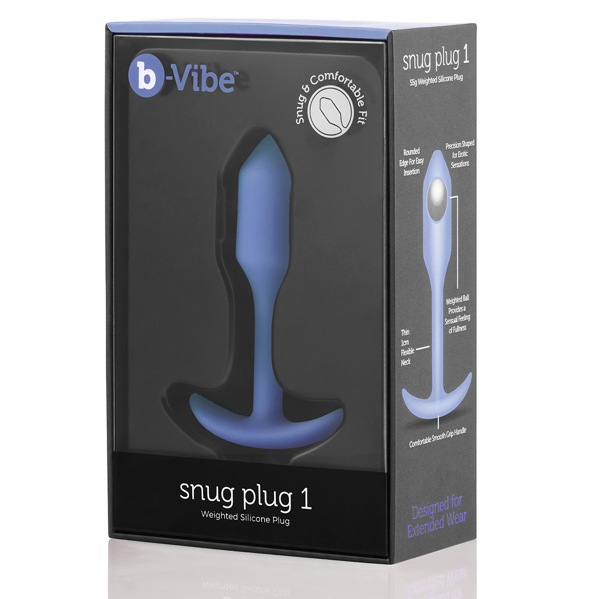 b-Vibe Профессиональная пробка для ношения B-vibe Snug Plug 1 сирень