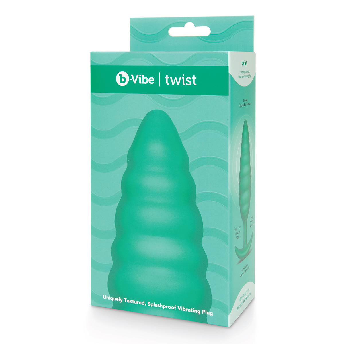 b-Vibe Ребристый текстурированный анальный плаг с вибрацией от b-Vibe Twist