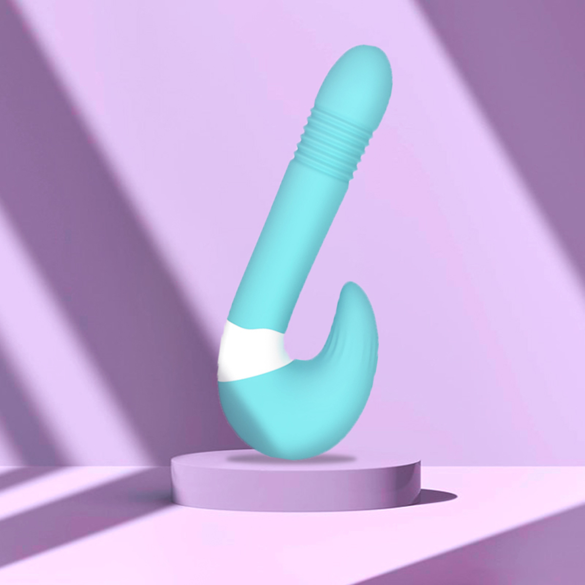 Вибростимулятор зоны G, 2 в 1, бирюзовый