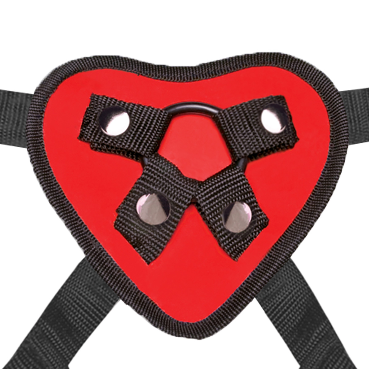 Lux Fetish Красные трусы-джоки для страпона Red Heart Strap-on Harness