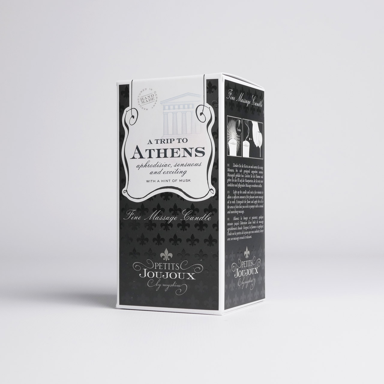 Petits Joujoux Athens Аромат –Мускус и пачули, массажное масло в виде свечи. 120 г