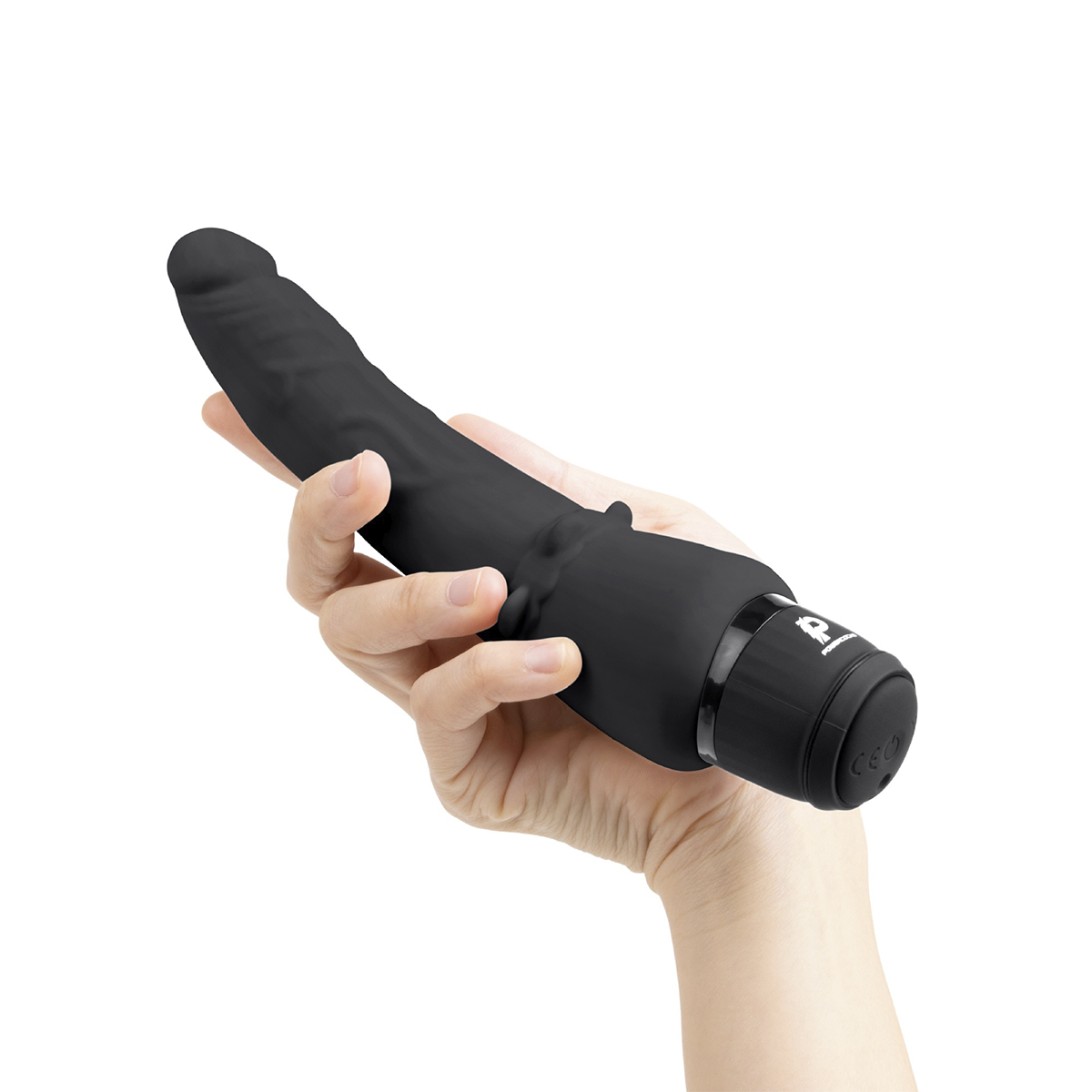 PowerCocks Тонкий анальный массажер 7" Slim Anal Realistic Vibrator черный