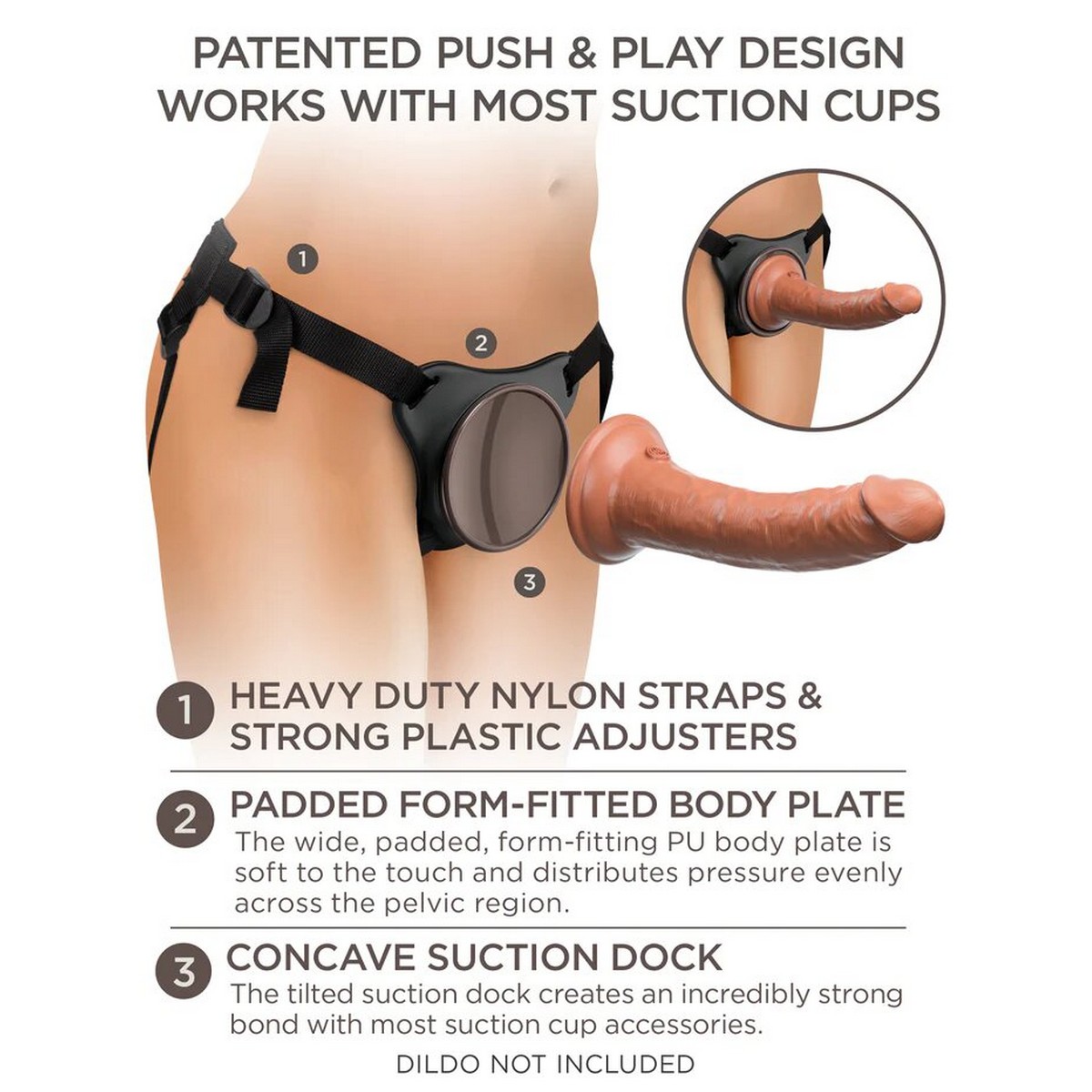 Страпон-система с ремнями Comfy Body Dock Strap-On Harness