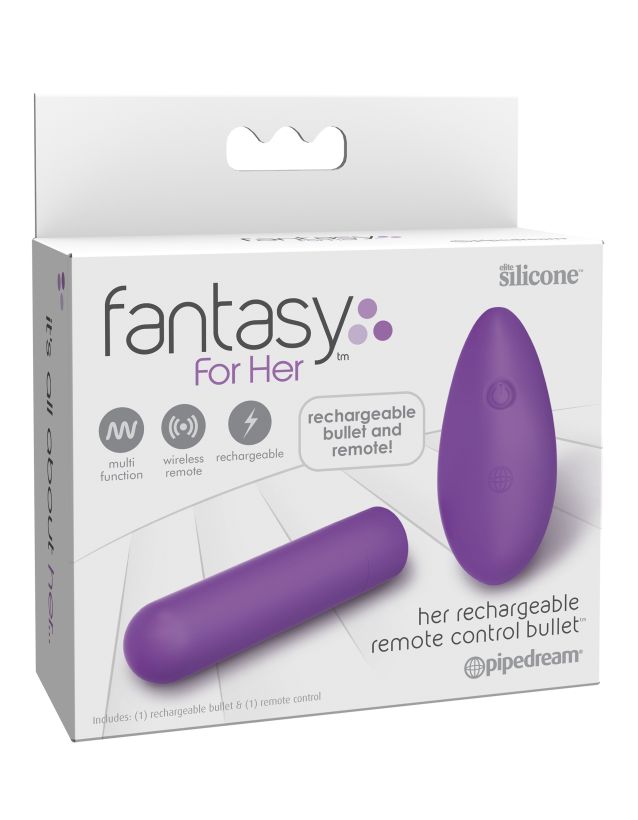 Мощная вибропуля с пультом ДУ Fantasy For Her Her Rechargeable Remote Control Bullet