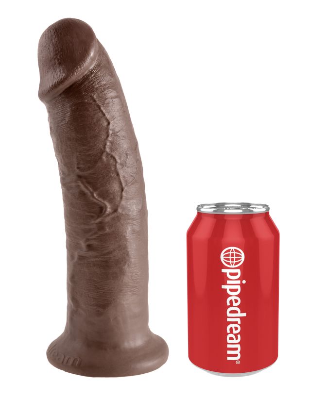 Фаллоимитатор-гигант на присоске коричневый King Cock 10 Cock Brown