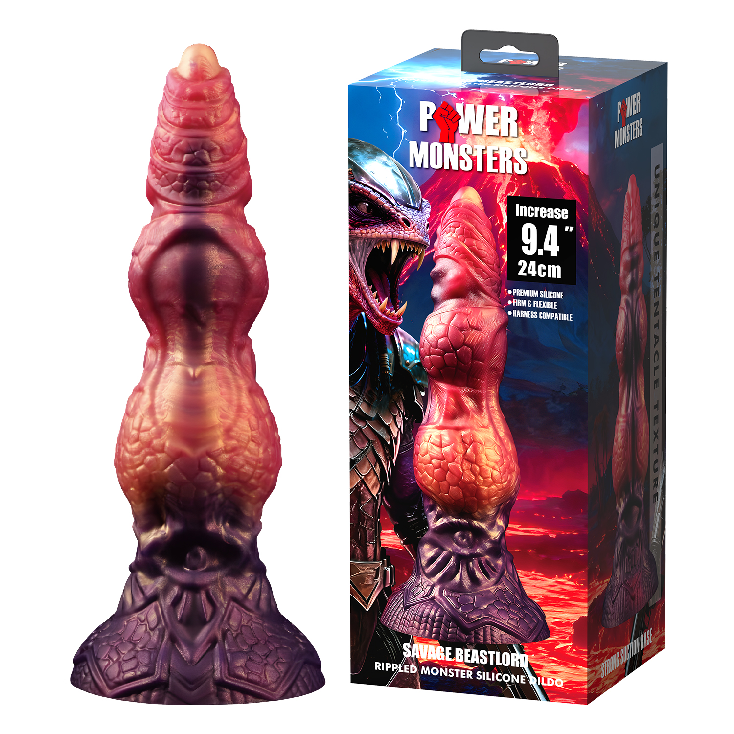 Savage Beastlord, фаллоимитатор на присоске, серии Power Monsters, 24 см