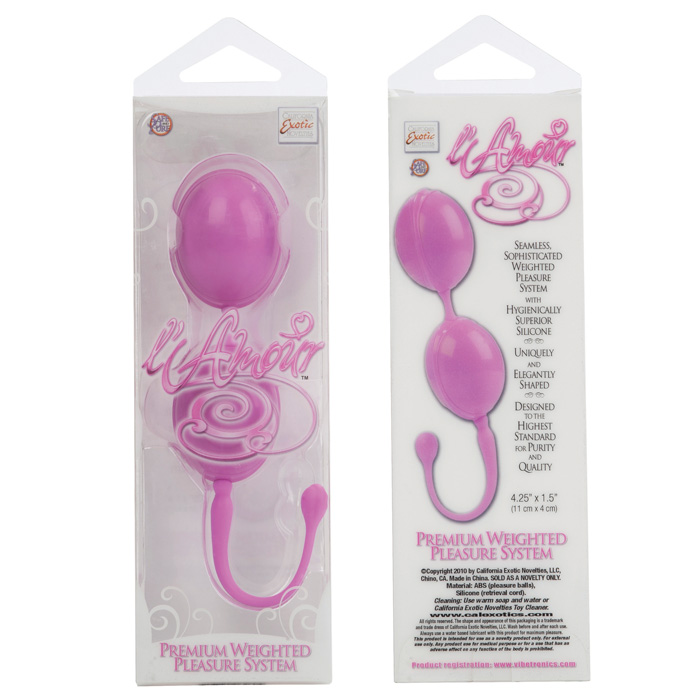 California Exotic Novelties Каплевидные вагинальные шарики L'AMOUR розовые