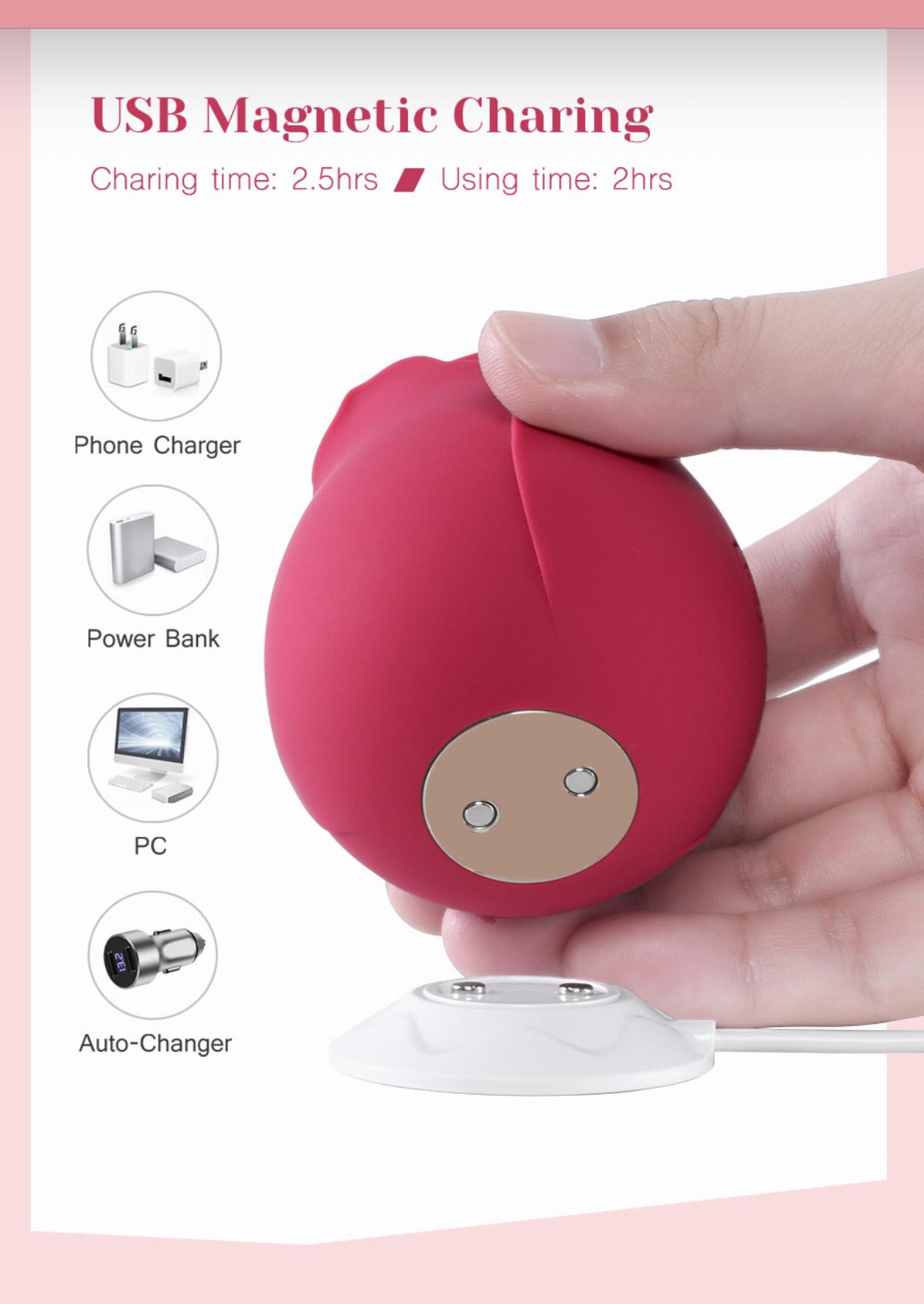 Tracy's Dog Вибрирующий красный бутон розы Rose Vibrator