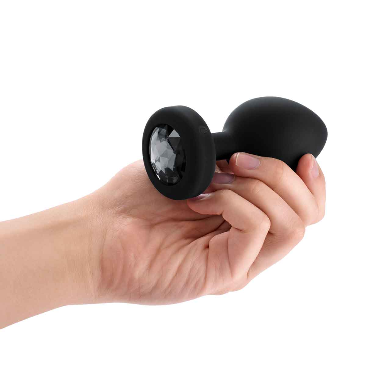 b-Vibe Вибрирующая втулка Vibrating Jewel Plug XXL черного цвета