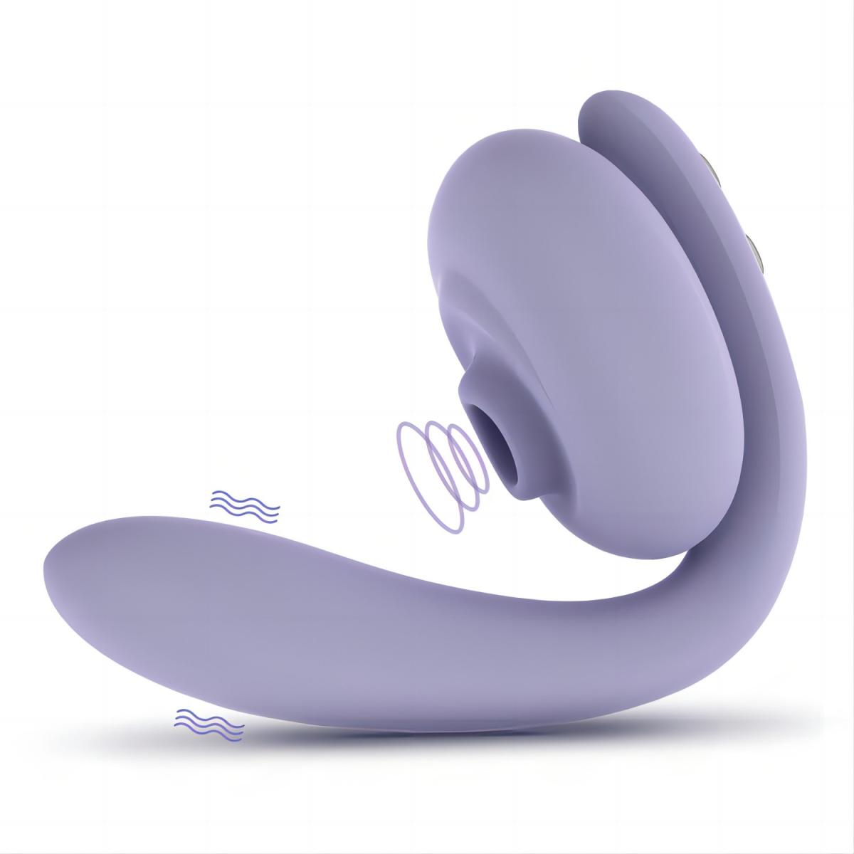 Tracy's Dog Сиреневый вакуумный стимулятор клитора и G-точки OG Flow Bean Vibrator