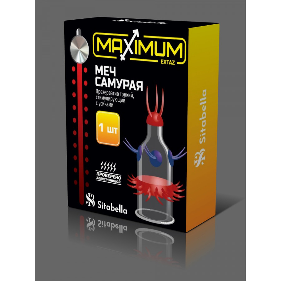 Презерватив стимулирующий с усиками Extaz Maximum Меч Самурая