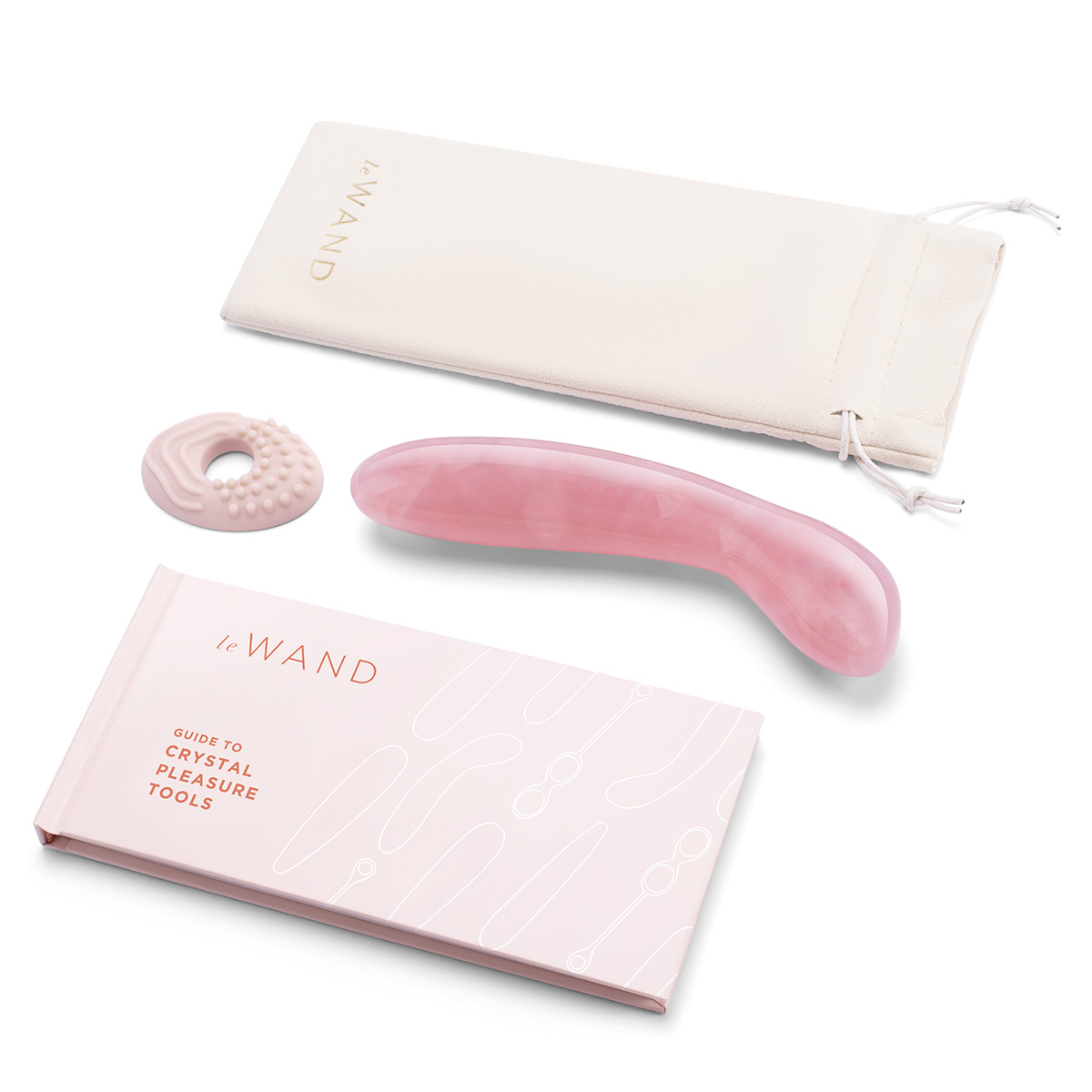 le WAND Массажер для G-точки le WAND Crystal G-Wand розовый кварц