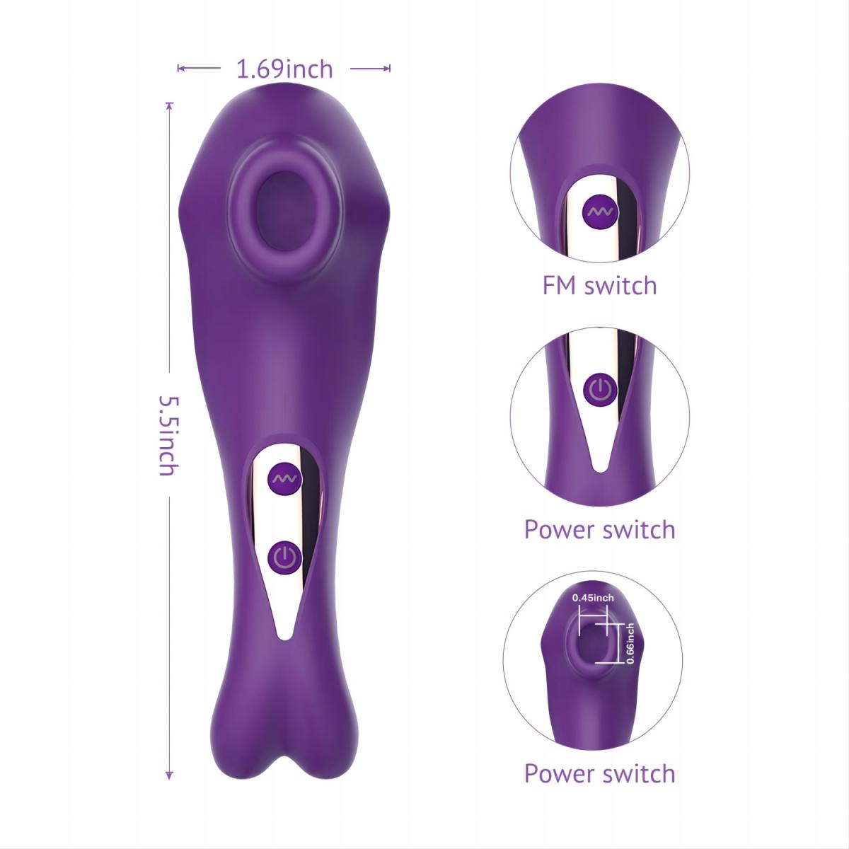 Tracy's Dog Вакуумный стимулятор клитора Clitoral Sucking Vibrator Cat фиолетовый