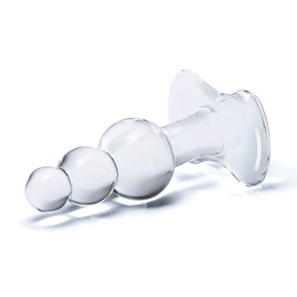 Glas Анальная елочка с 3-мя шариками Butt Plug with Tapered Base