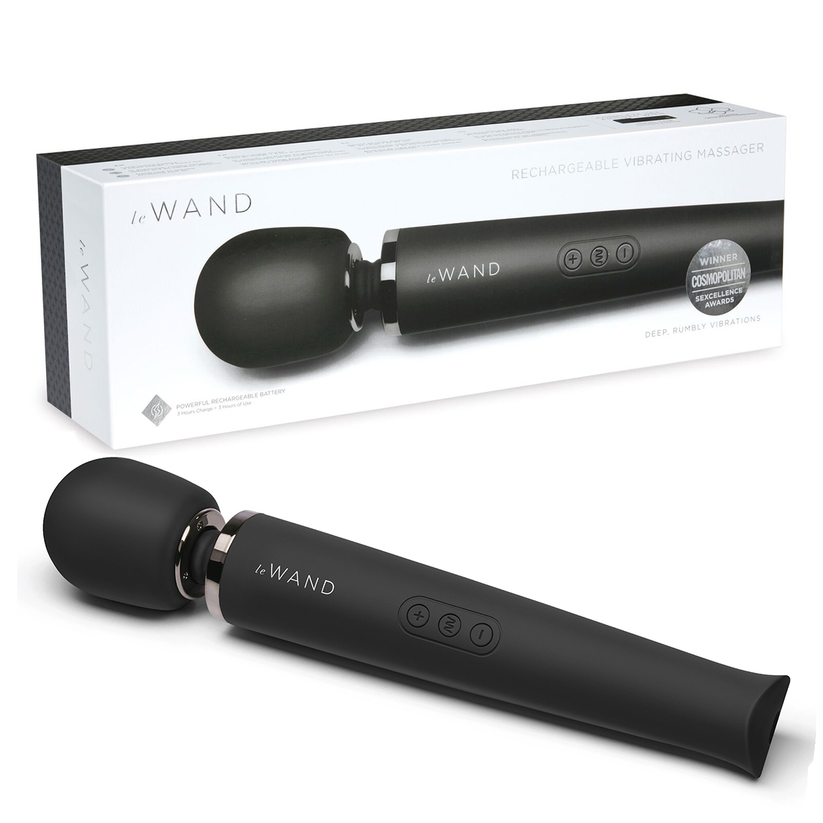 le WAND Роскошный черный матовый вибромассажер le WAND Original Massager