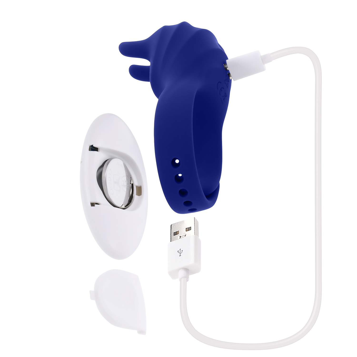 Эрекционное вибро-кольцо с клиторальной подушечкой и пультом ДУ Adjustable Fun Ring