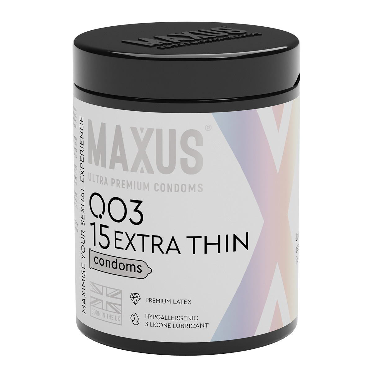 Maxus Презервативы в пластиковом контейнере экстратонкие MAXUS 003 Extra Thin - 1 уп (15 шт)