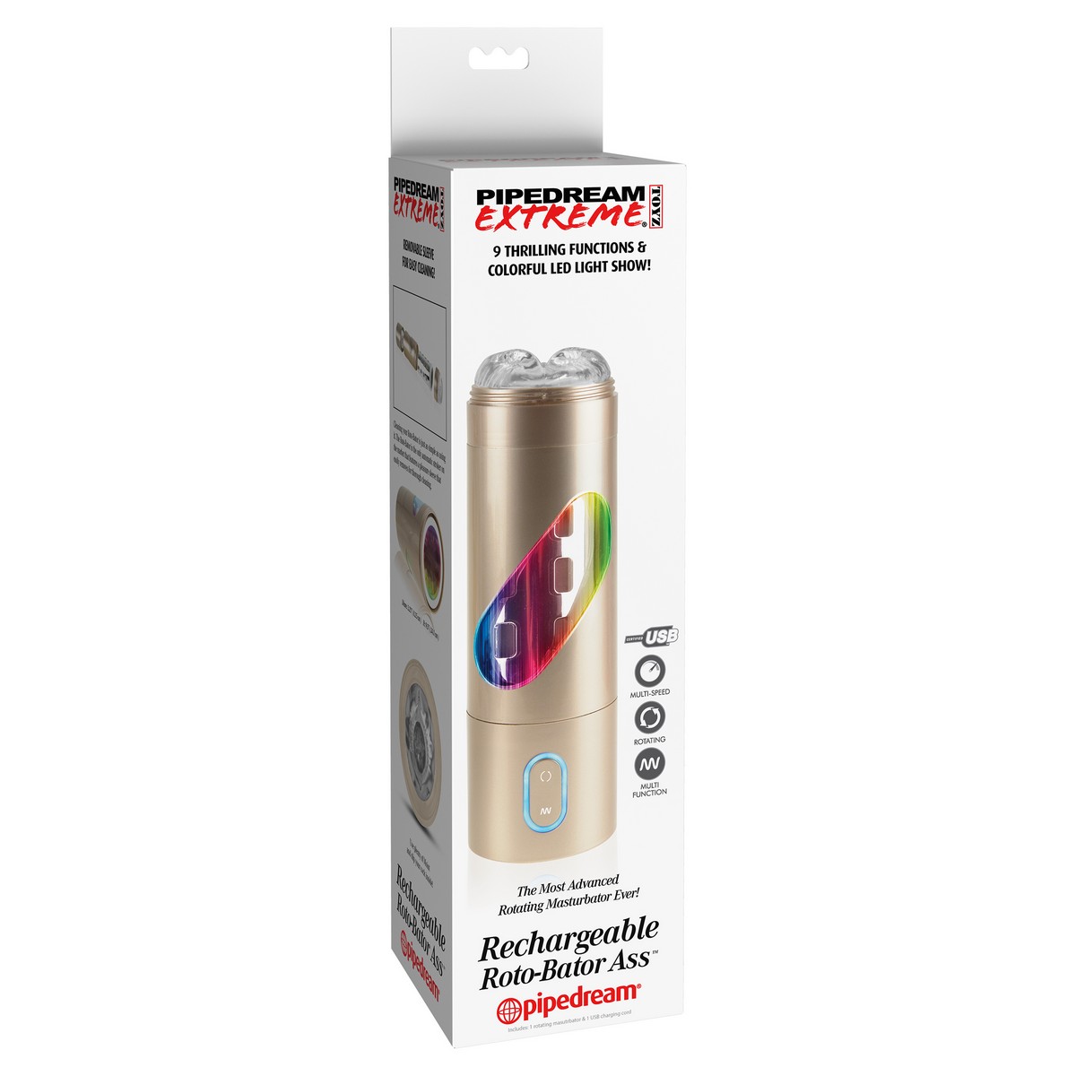 Мастурбатор-анус Pipedream Extreme Toyz Rechargeable Roto-Bator Ass