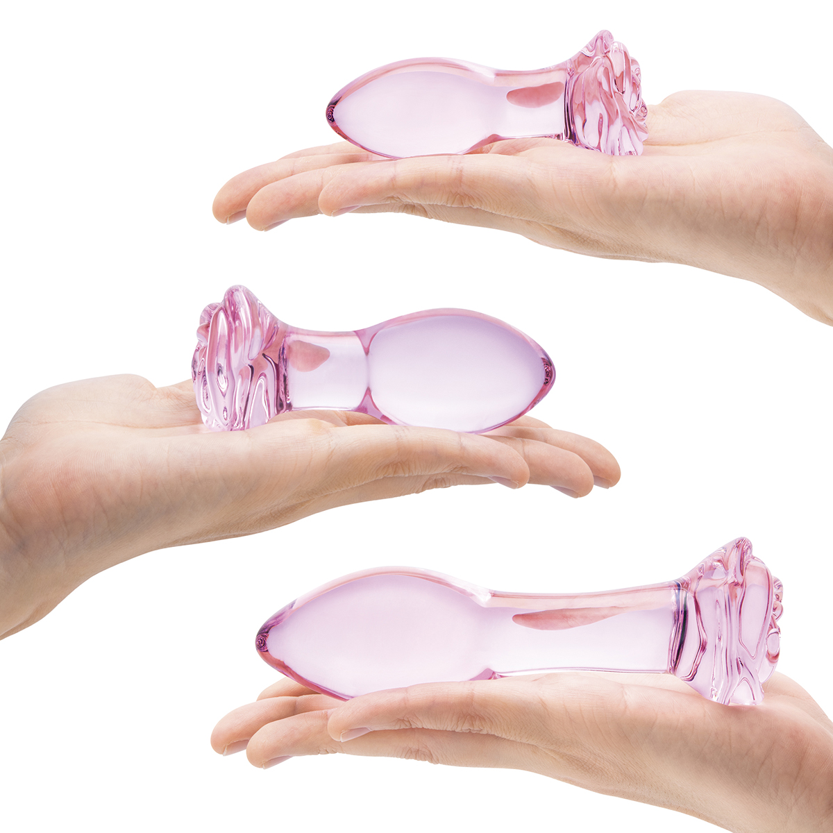 Glas Анальный тренировочный набор из стекла ROSEBUD BUTT PLUG SET