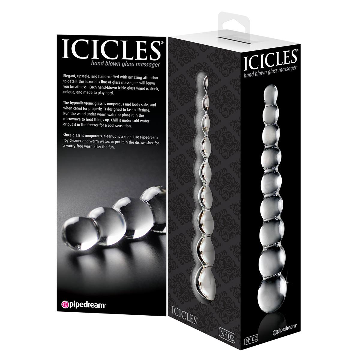 Стеклянный стимулятор Icicles No. 2 - Clear