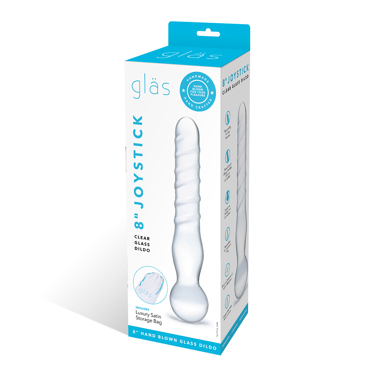 Glas Спиральный прозрачный стеклянный жезл JOYSTICK