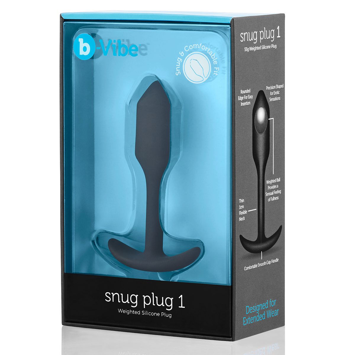 b-Vibe Профессиональная пробка для ношения B-vibe Snug Plug 1 черная