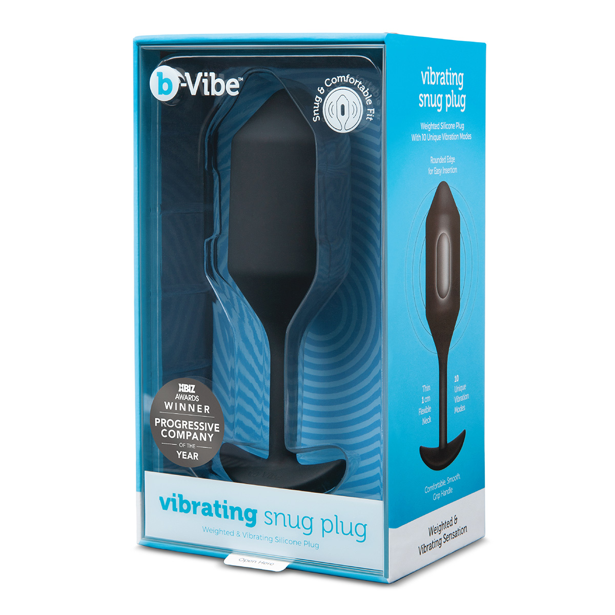 b-Vibe Профессиональная пробка для ношения с вибрацией черная B-Vibe Vibrating Snug Plug 4