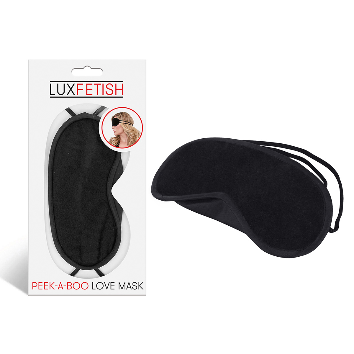 Lux Fetish Маска черная на глаза PEEK-A-BOO LOVE MASK