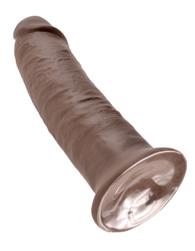 Фаллоимитатор-гигант на присоске коричневый King Cock 10 Cock Brown