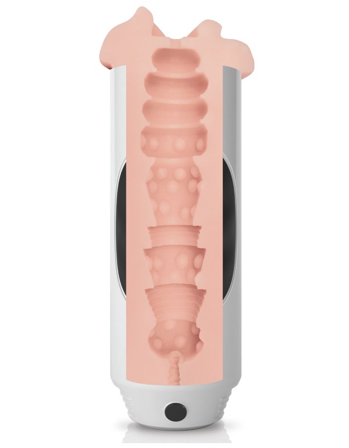 Вибромастурбатор-вагина с мягкой тубе Pipedream Extreme Toyz Mega Grip Vibrating Stroker Pus