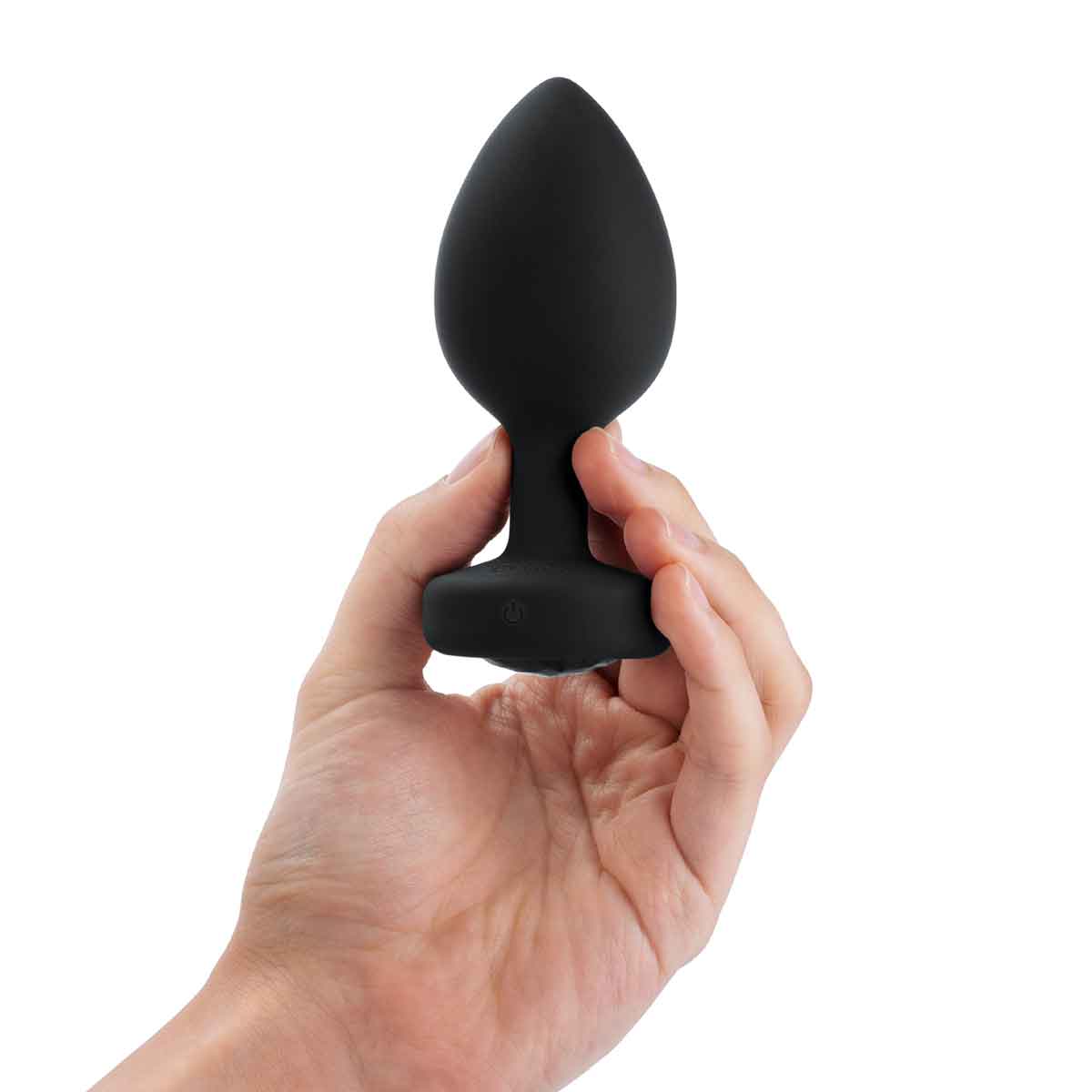 b-Vibe Вибрирующая втулка Vibrating Jewel Plug XXL черного цвета