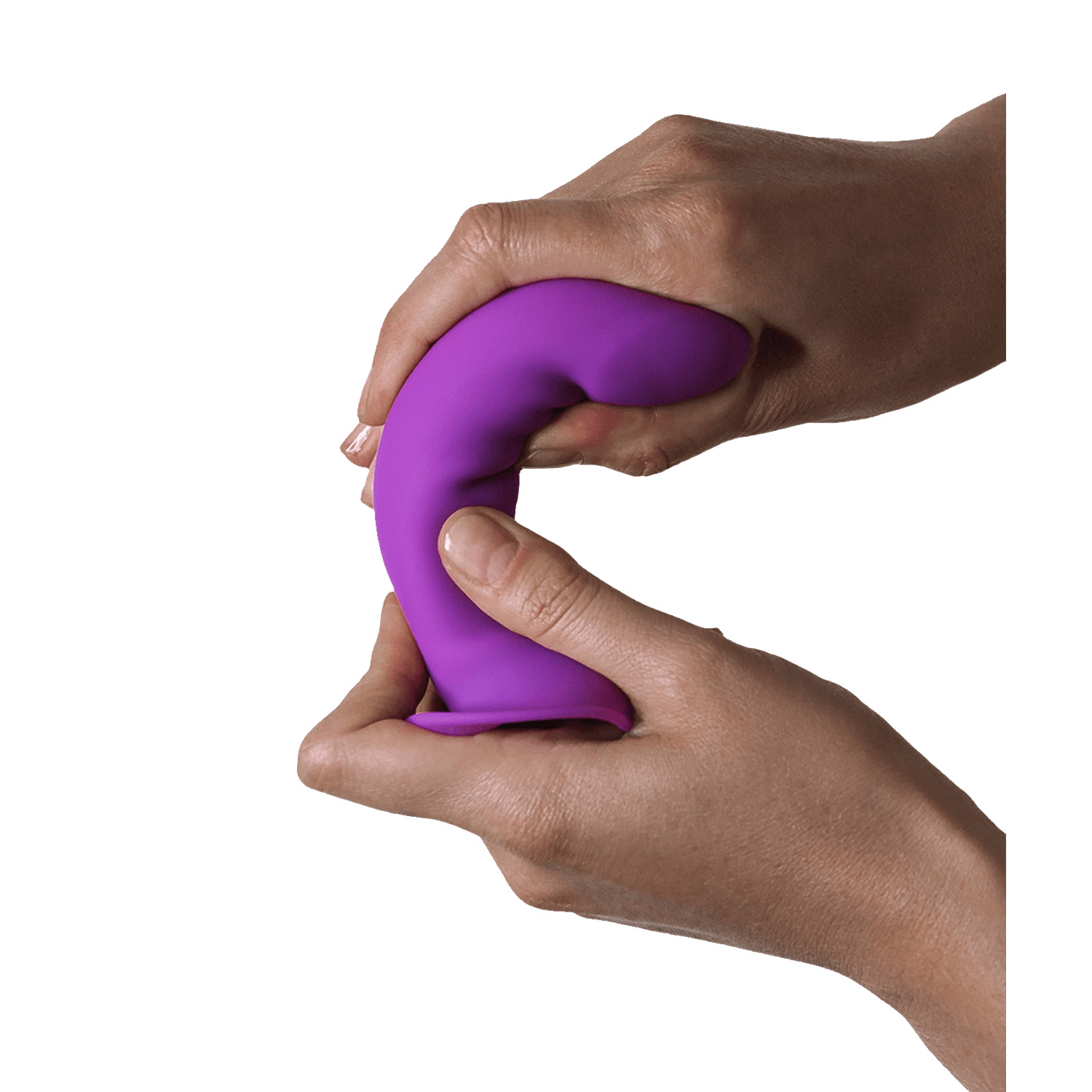 Дилдо на присоске с двойной плотностью ADRIEN LASTIC DILDO HITSENS DUAL DENSITY S06 Purple