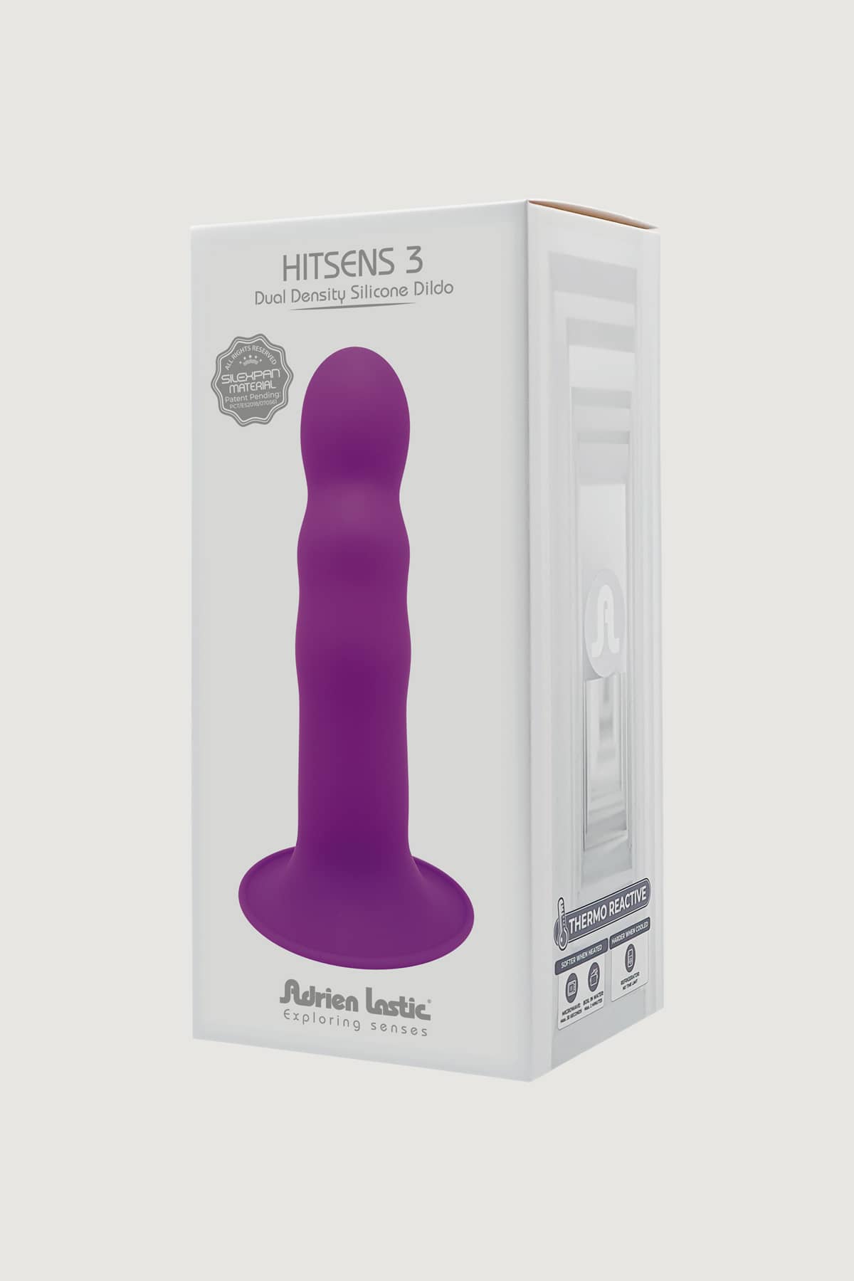 Дилдо на присоске с двойной плотностью ADRIEN LASTIC DILDO HITSENS DUAL DENSITY 03 LILA