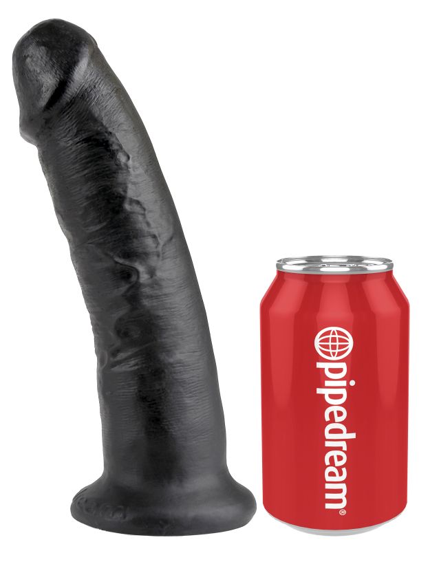 Фаллоимитатор реалистик на присоске черный King Cock 9 Cock Black