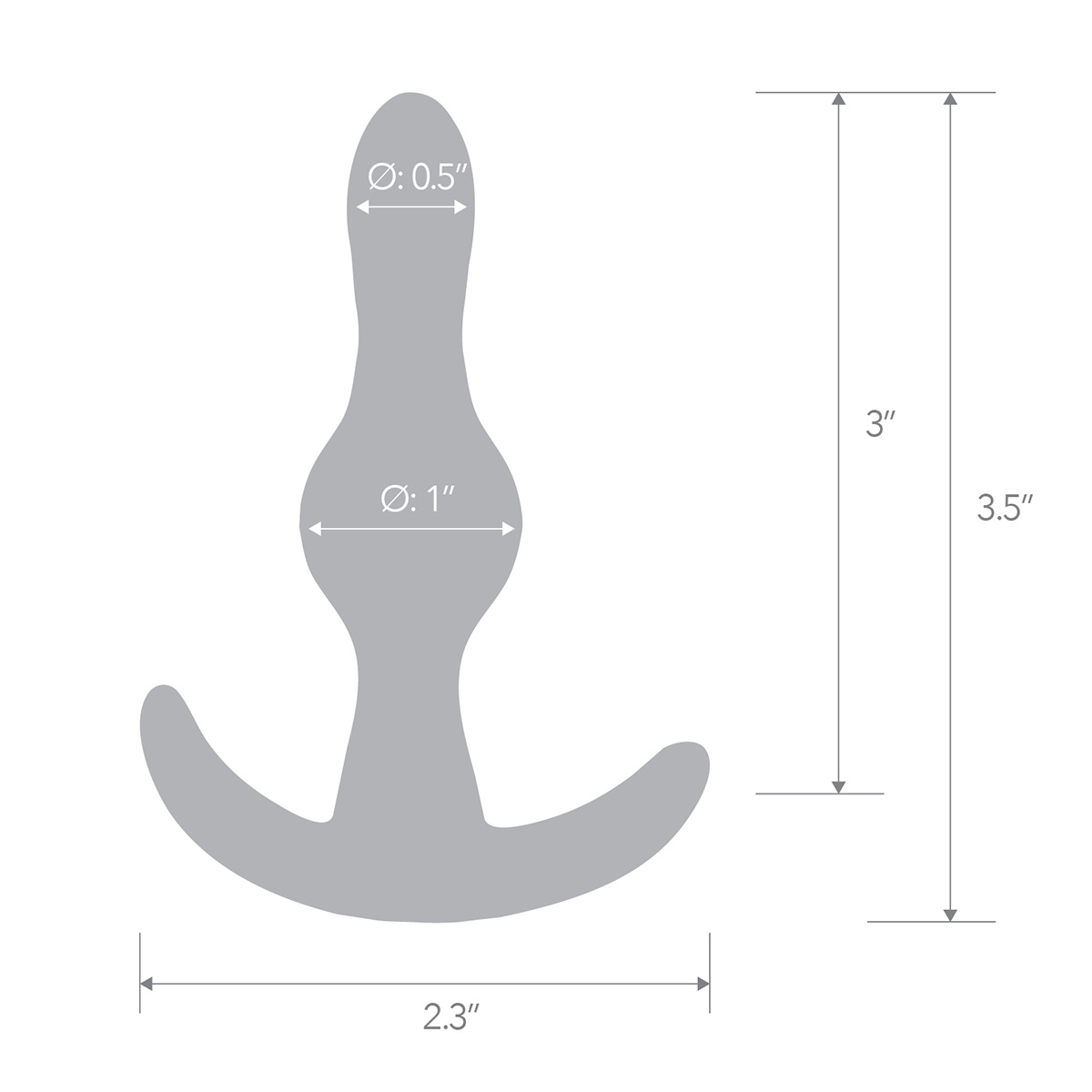 BlueLine Анальный стимулятор 3,5in Tear Drop Butt Plug