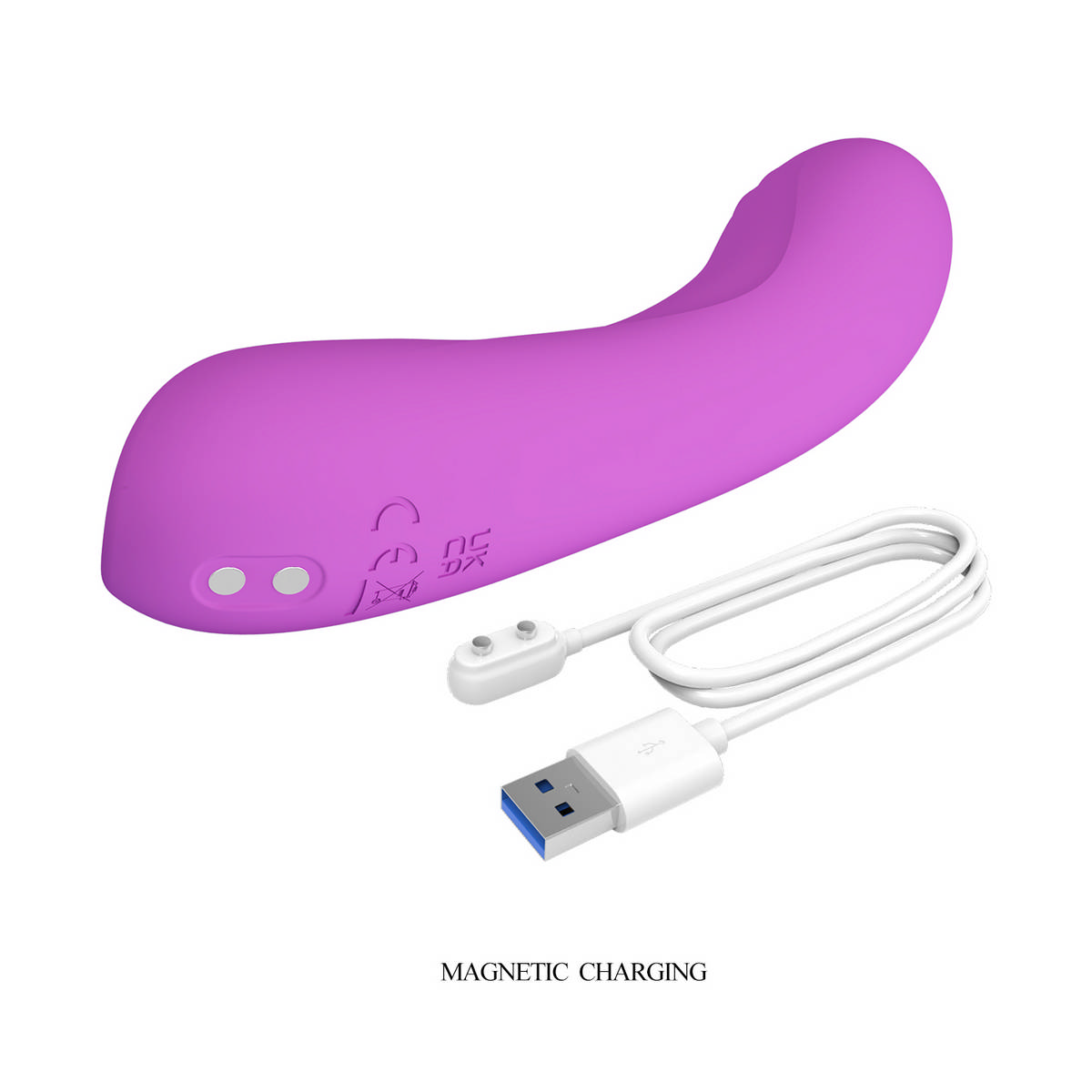 Массажёр с мощной вибрацией DJ DICK, фиолетовый