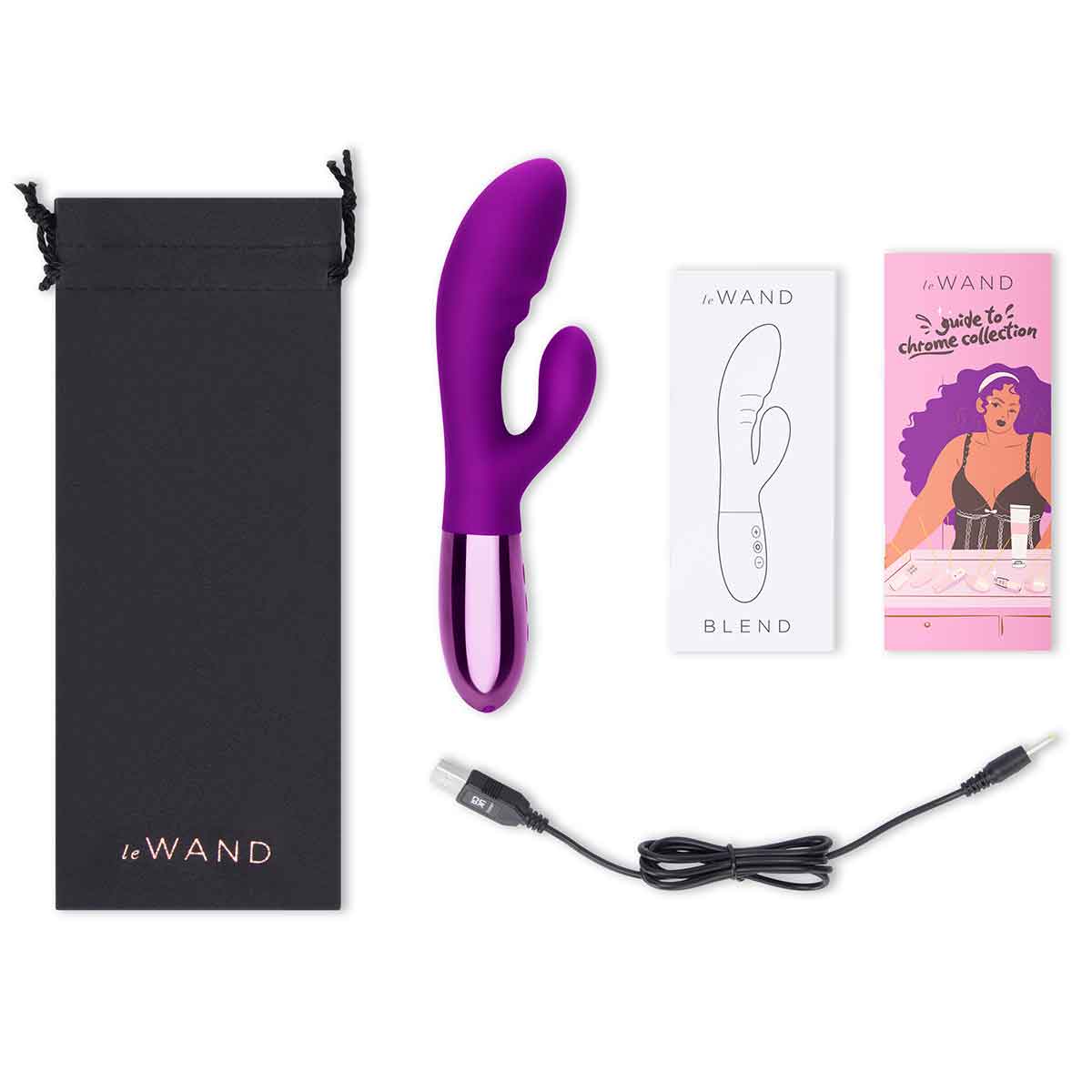 le WAND Вибромассажер с двойной стимуляцией le WAND BLEND фиолетовый