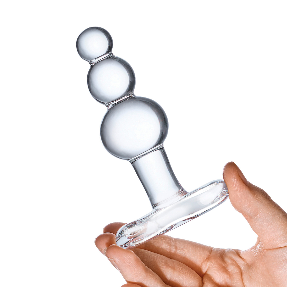Glas Анальная елочка с 3-мя шариками Butt Plug with Tapered Base