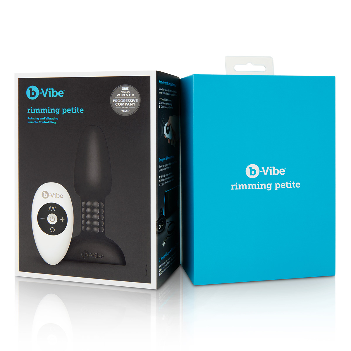 b-Vibe Анальная премиум-пробка с римминг эффектом Rimming Petite черная