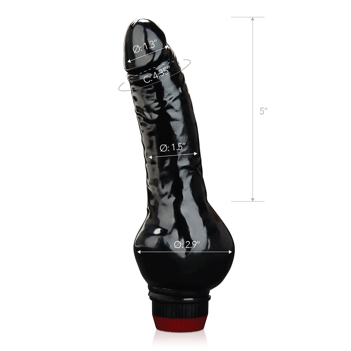 BlueLine Пятидюймовый анальный вибромассажер 5" Vibrating Anal Dildo
