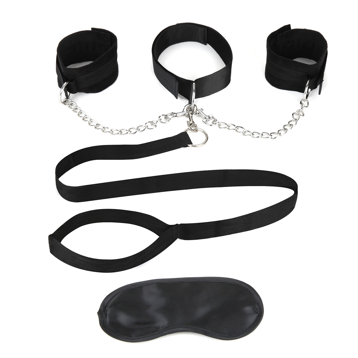 Lux Fetish Комплект манжет с ошейником Collar Cuffs & Leash Set