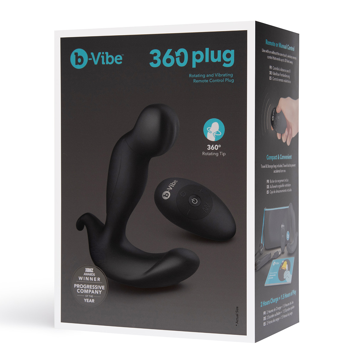 b-Vibe Анальный стимулятор с вращением и вибрацией b-Vibe 360 PLUG