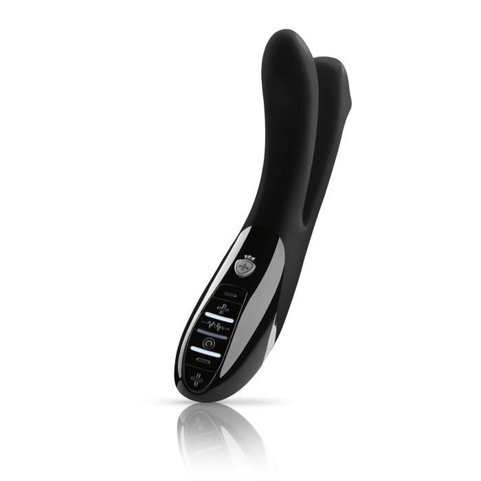 Tingling Apart eStim Vibrator, Black Edition Двойной электростимулятор